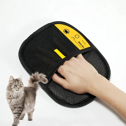 Large Size Pet Hair Removal Gloves, Static Cat Grooming Gloves, Polypropylene Fur Dander Remover for Dogs Cats