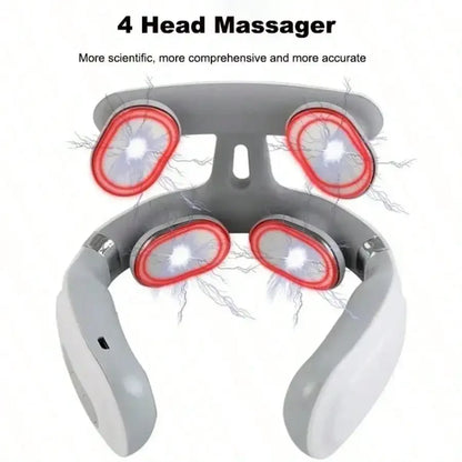 Cervical Massager 16 Modes USB Smart Pulse Heating 4 Neck Massager for Neck Tension NeckMassager Vibrator Heating Massager