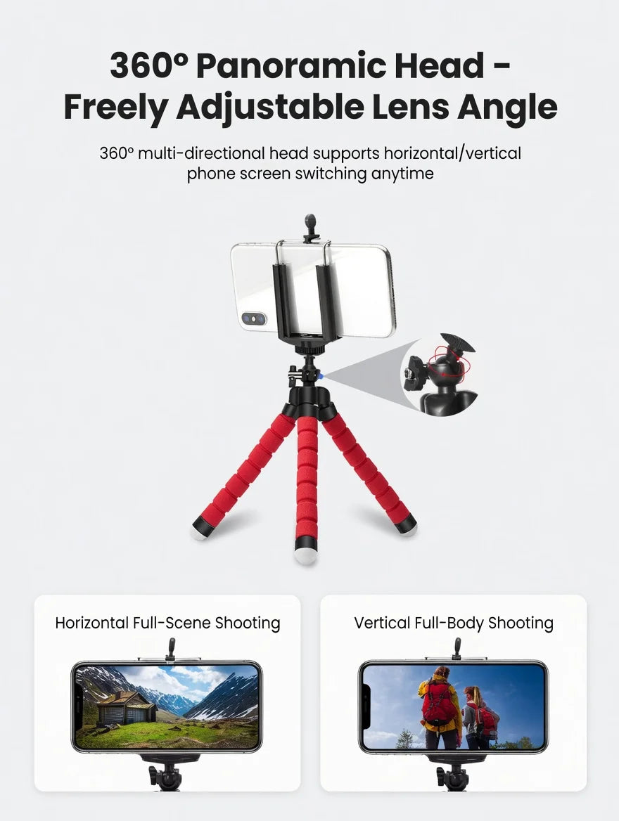 Mini Universal Photography Octopus Tripod Monopod Phone Mini Camera Phone Webcam Holder Clip Smartphone Monopod Tripe Stand