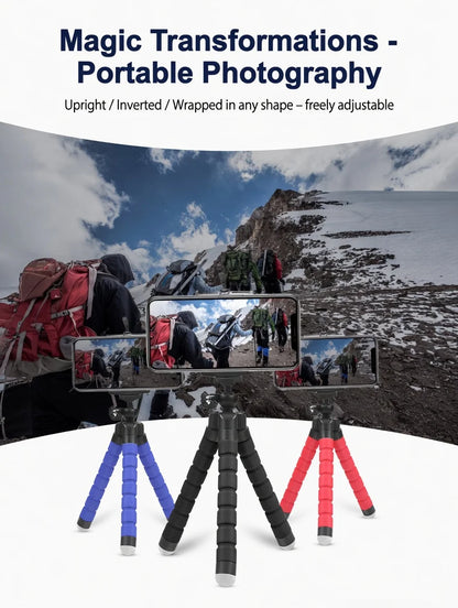 Mini Universal Photography Octopus Tripod Monopod Phone Mini Camera Phone Webcam Holder Clip Smartphone Monopod Tripe Stand