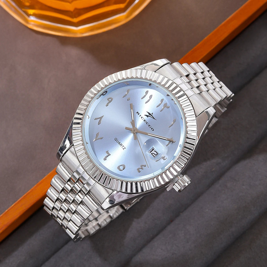 Fashion Men's Watches Date High-end Luxury Casual Sport Clock Classic Business Quartz Male Stainless Steel Wristwatches