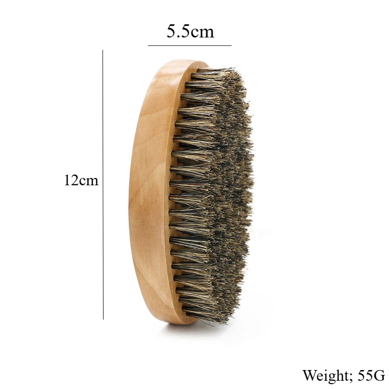 Natural Boar Bristle Beard Brush for Men Bamboo Face Massage That Works Wonders To Comb Beards and Mustache Drop Shipping