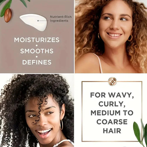 Black Castor Oil Curl Defining Cream Non-stick Hydrates & eliminates frizz, Hair-Smoothing Anti-Frizz Cream to Define new