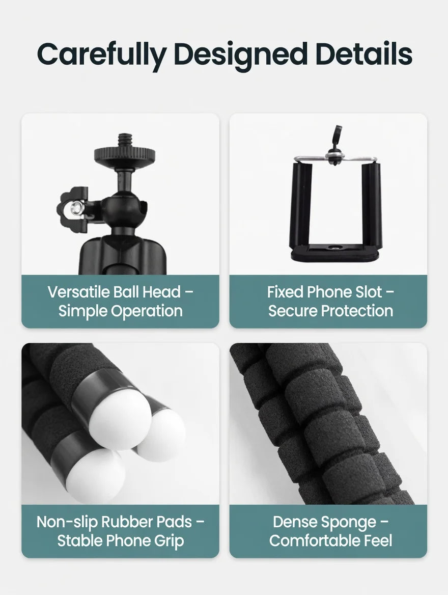 Mini Universal Photography Octopus Tripod Monopod Phone Mini Camera Phone Webcam Holder Clip Smartphone Monopod Tripe Stand