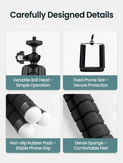 Mini Universal Photography Octopus Tripod Monopod Phone Mini Camera Phone Webcam Holder Clip Smartphone Monopod Tripe Stand
