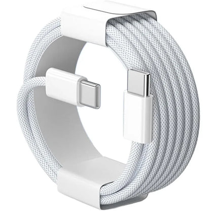 60W PD Nylon Braided USB-C to USB C Fast Charger Cable For iPhone 17 16 15 /Pro Max Compatibility Samsung Type C Fast Charging