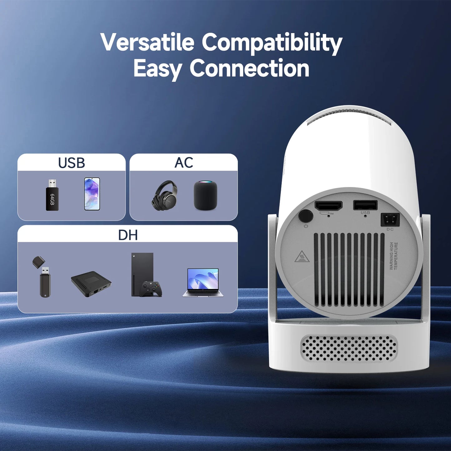 Magcubic 8K Wifi6 Projector 290ANSI Android 14 Dual WIFI Allwinner H726 BT5.0 1280*720P Home Cinema Outdoor portable HY300 Pro +