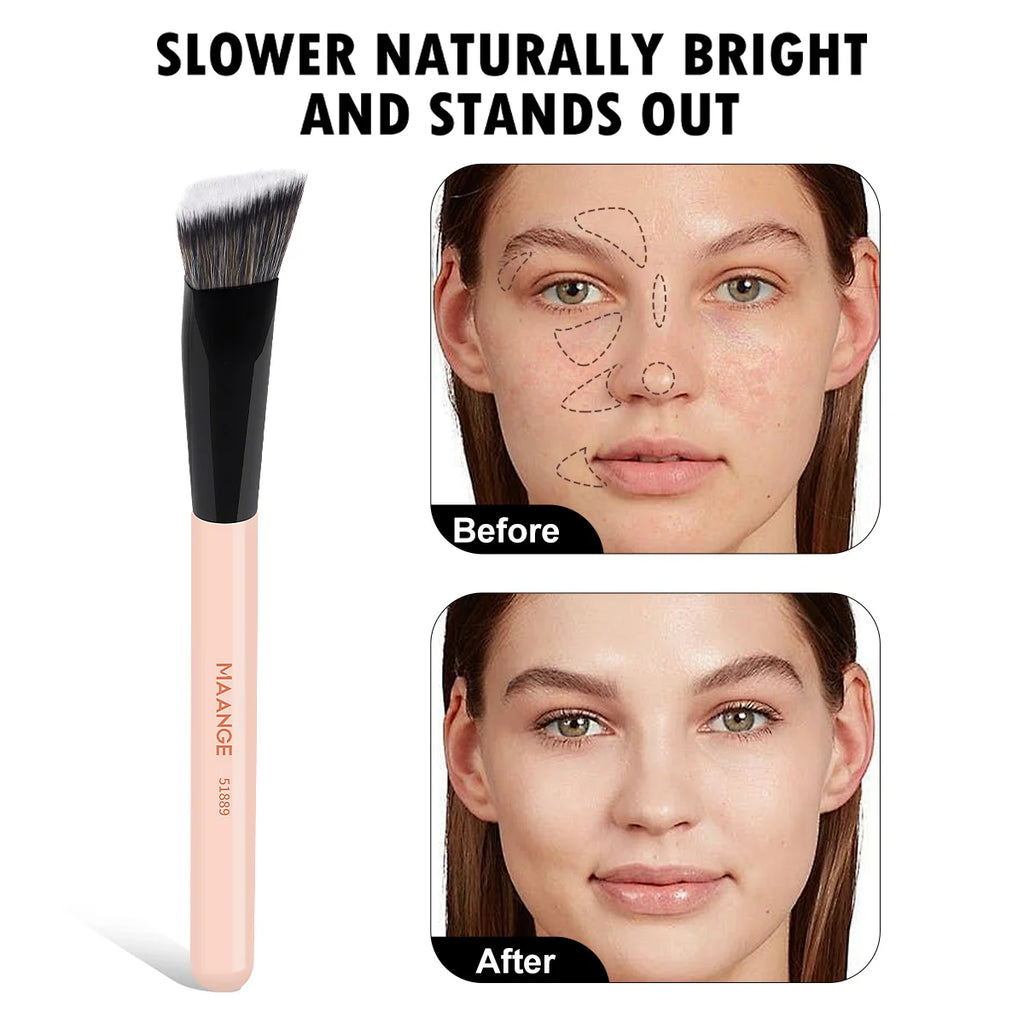 MAANGE 6pcs Makeup Brushes Set Double Head Foundation Brush Concealer Brush Blending Eyeshadow Brushes Set Portable Beauty Tools