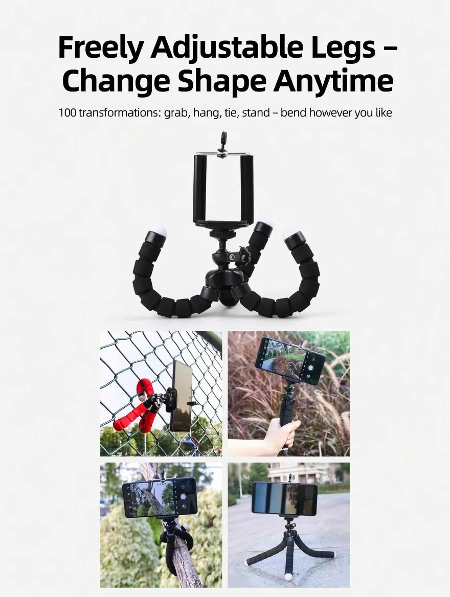Mini Universal Photography Octopus Tripod Monopod Phone Mini Camera Phone Webcam Holder Clip Smartphone Monopod Tripe Stand